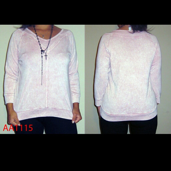Light pink long sweat shirt