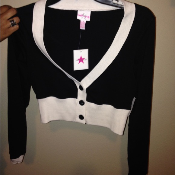 Half black and white cardigan