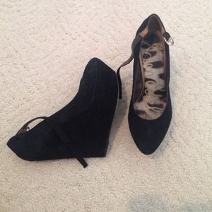 Sam edelman black wedge high heel
