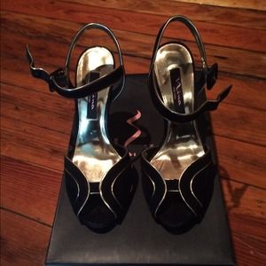 Nina open toe heels