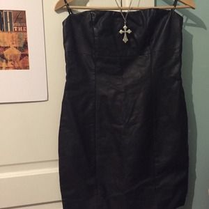 Cute pleather dress.