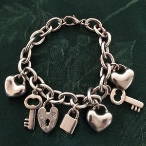 Hearts,Locks,and Keys Charm Bracelet