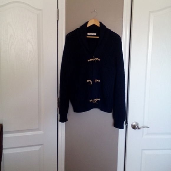 Navy Button Front Sailor Sweater