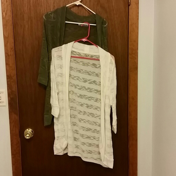 2 long open cardigan