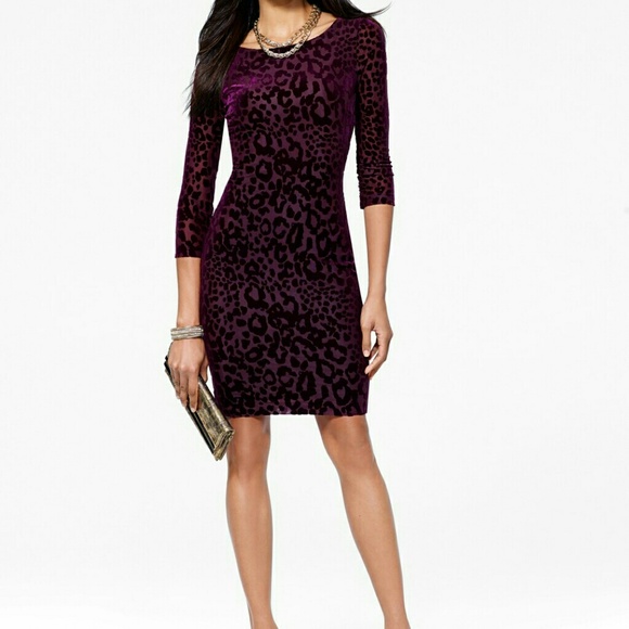 Reduced 🌸 Plum Leopard Dress