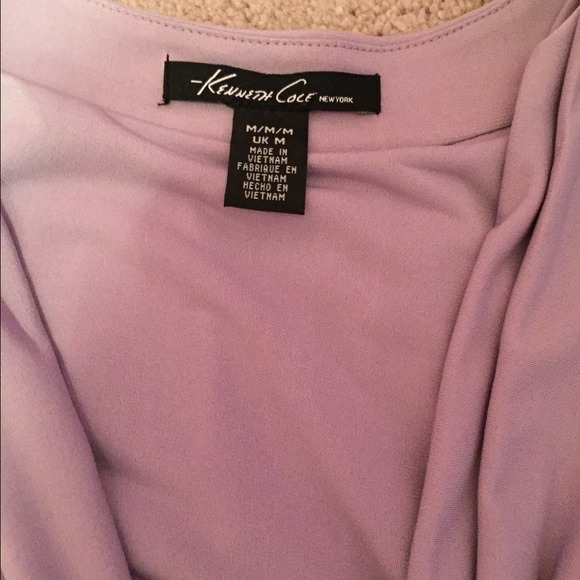 Kenneth Cole Purple Sleeveless Ruched Top - Picture 2 of 2