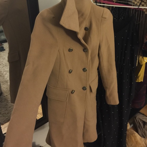 Zara wool camel coat xs