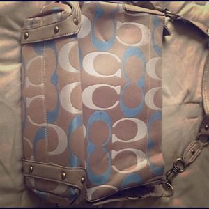 Blue And Gold Coach Bag