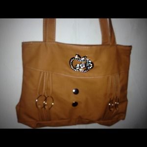 Brown Leather Shoulder Bag Tote