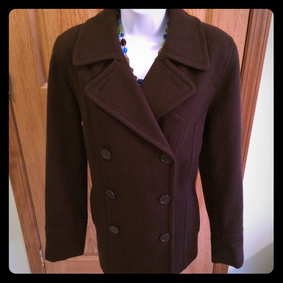 Brown Wool Peacoat