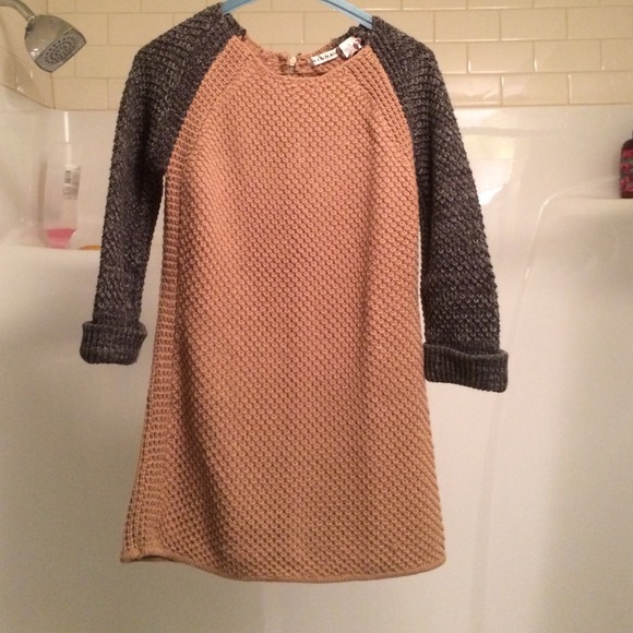 Hannah tan and grey sweater