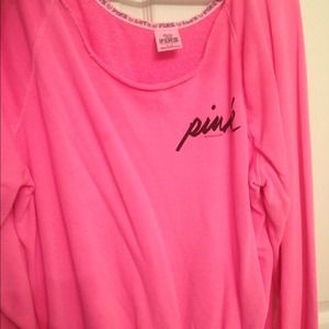 Victoria's Secret neon pink crew neck