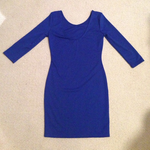 Royal blue bodycon dress