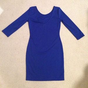 Royal blue bodycon dress