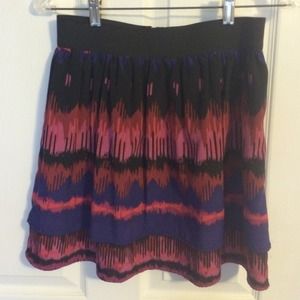 Pink, blue and black skirt