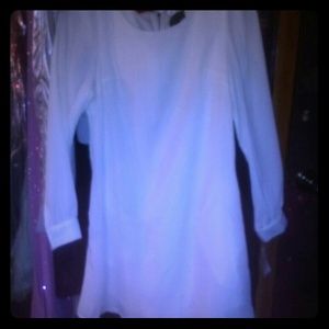 White CM zip up dress