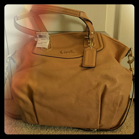 Camel Coach Leather Handbags