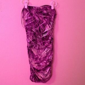 Purple strapless cocktail dress!