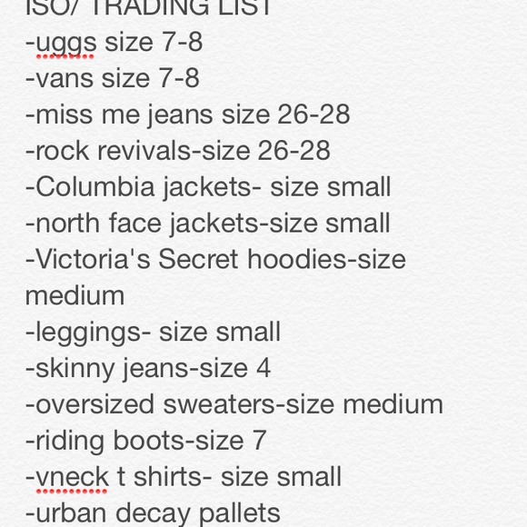 ISO /trading list