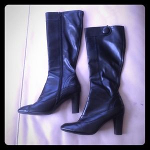 Vegan Leather Tall Boots
