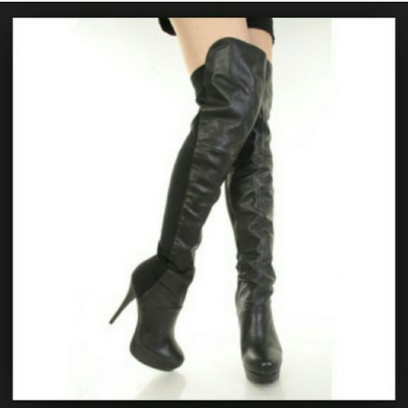 Steve Madden  over the knee black thigh high boots