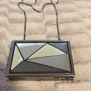 Zara mirrored clutch