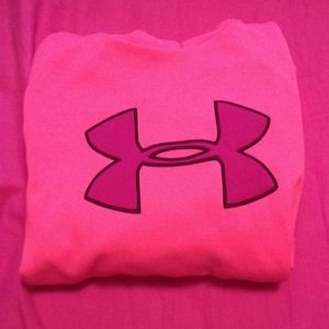 Pink under armour sweatshirt