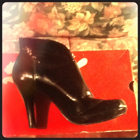 Black Patent Ankle Boots