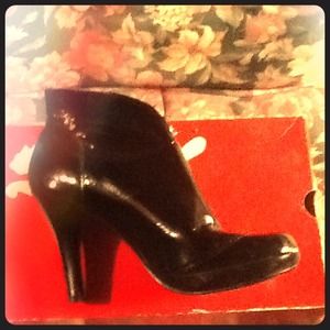 Black Patent Ankle Boots