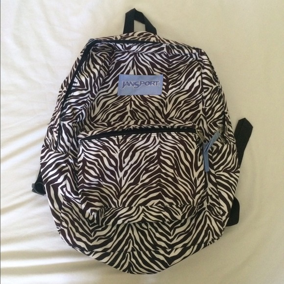 Black and white zebra backpack