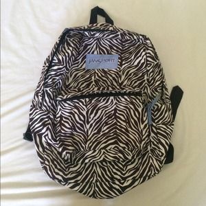 Black and white zebra backpack