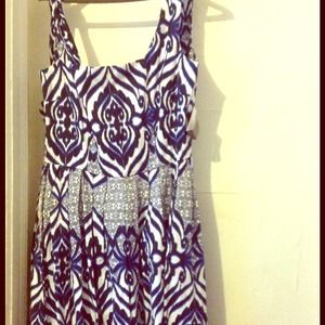 Blue and white dress from Eva Mendes Collection