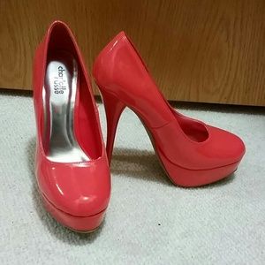 Coral colored heels