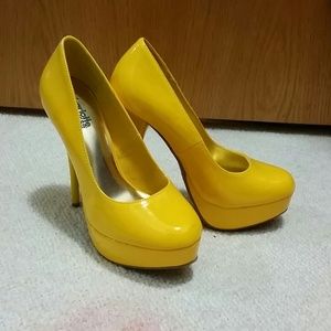 Vibrant Yellow heels