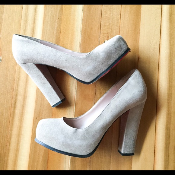 Betsey Johnson Shoes - Betsy Johnson suede stacked heels