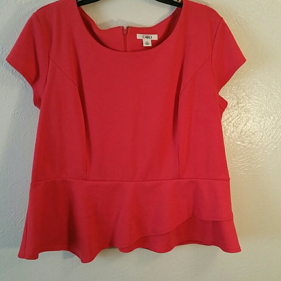 Hot pink peplum top