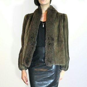 Authentic Vintage Mink Fur Sable Coat Pristine