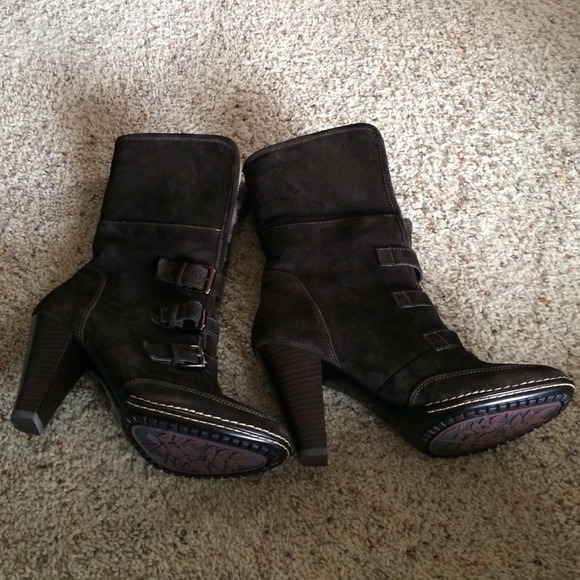 Expresso Suede Bootie - Picture 2 of 4