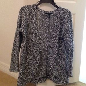 Black and white open cardigan, excellent condition