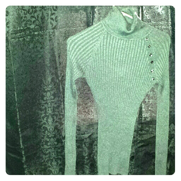 A Long Sleeve turtle neck sweater dress.