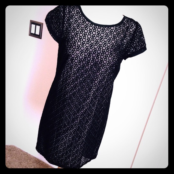 Ann Taylor Loft Black Lace Dress