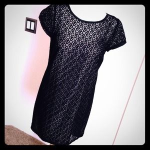 Ann Taylor Loft Black Lace Dress