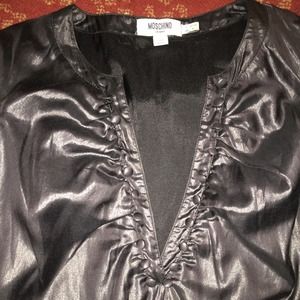 MOSCHINO BLACK BLOUSE SIZE 6 NEVER WORN