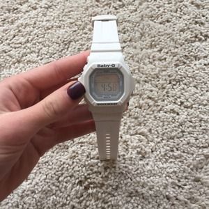 White baby g watch
