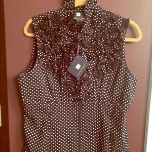 Debbie Shuchat black and white polka dot NWT SZ 12