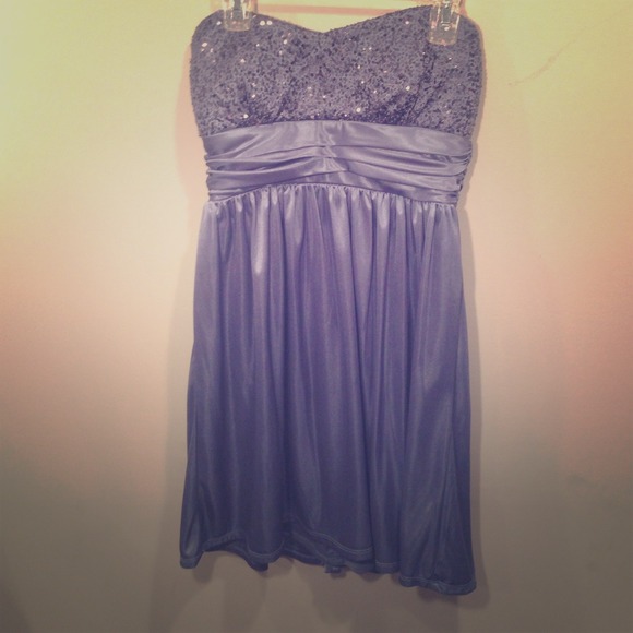 Gray/blue dress with sequins on top
