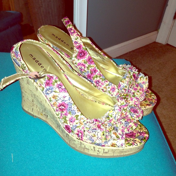 Madden Girl Floral Cork Wedges