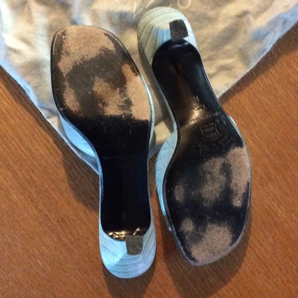 Pale Blue Alligator Leather Sandals - Picture 3 of 3