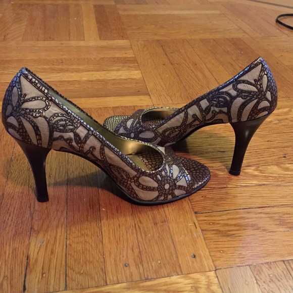 Bronze and Tan Heels