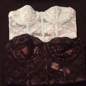 bundle of lace bralettes